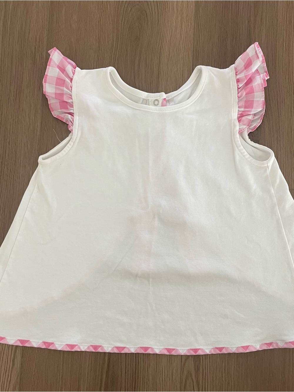Lullaby Set Pink Gingham Ruffle Sleeved Channing Top Girl’s Size 8